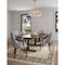 Manhattan Comfort Shubert Faux Leather and Velvet Dining Armchair in Light Grey - Set of 2 2-DC055AR-LG - alternate 8
